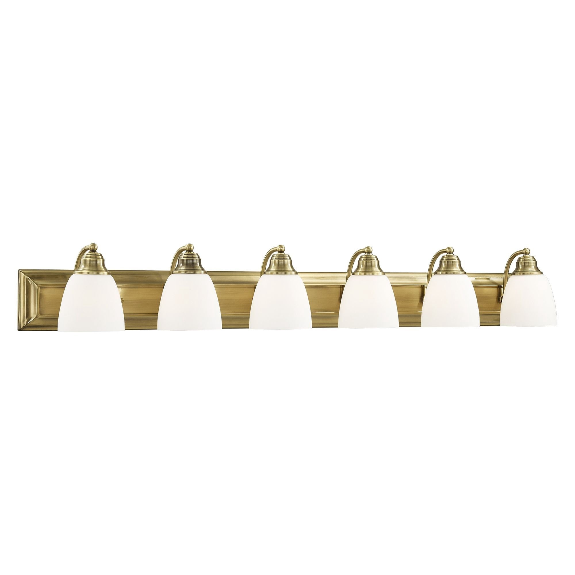 Livex Lighting Springfield 6 Bath Light in Antique Brass - Walmart.com