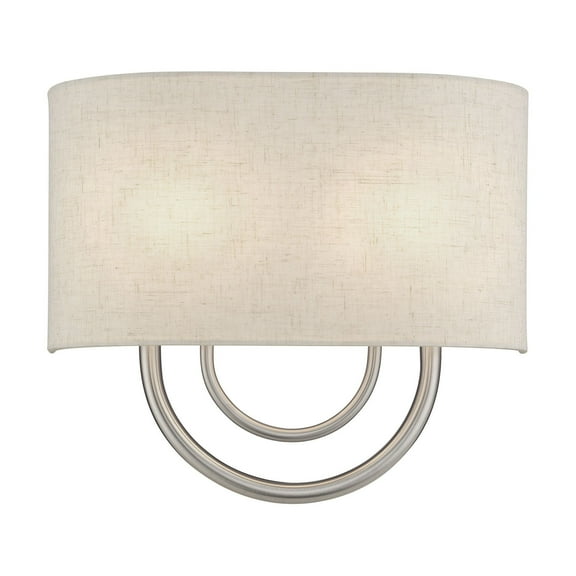 60272-91 Livex Lighting Stratton - 2 Light ADA Wall Sconce-11 Inches Tall and 13 Inches Wide-Brushed Nickel Finish