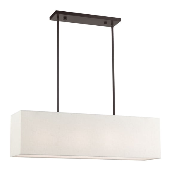 Livex Lighting Summit 4 Light Linear Chandelier in English Bronze