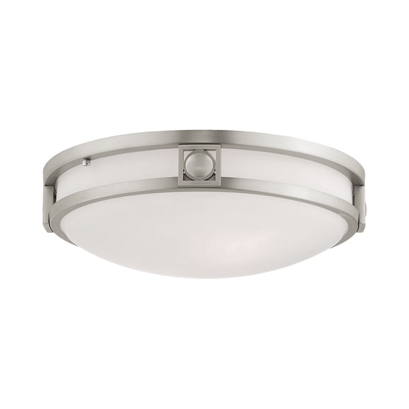 Livex Lighting Titania Ceiling Mount in Brushed Nickel