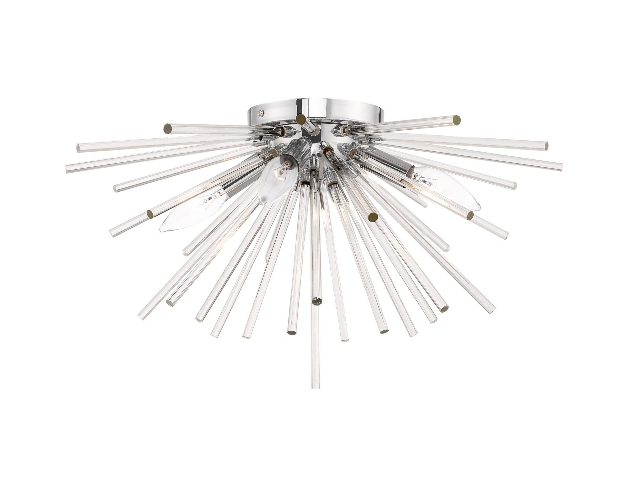 Elysian 20'' Polished Chrome and Crystal LED Flush Mount Light