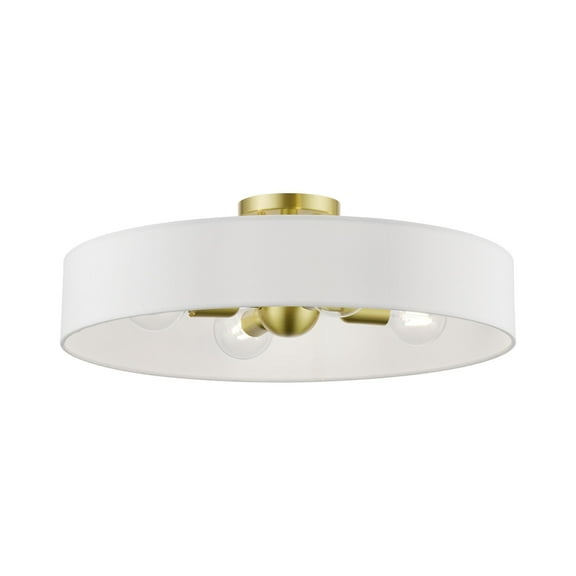 Livex Lighting - Venlo - 4 Light Large Semi-Flush Mount In Timeless Style-7