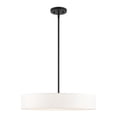 thumbnail image 1 of 46924-04 Livex Lighting Venlo - 4 Light Medium Drum Pendant In Timeless Style-12.75 Inches Tall and 22 Inches Wide-Black/Brushed Nickel Finish, 1 of 14