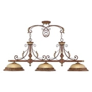 Livex Lighting Villa Verona Island in Verona Bronze with Aged Gold Leaf Accents