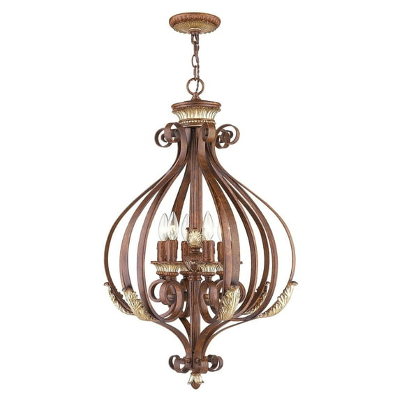 Livex Lighting Villa Verona 6 Light Verona Bronze Foyer