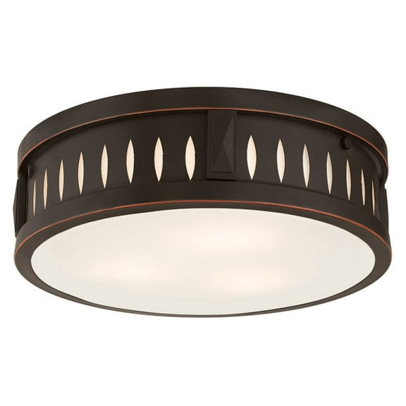 Olde Bronze Livex 3 Light Vista Flush Mount Ceiling Lighting Sale Lamp 65508-67