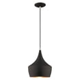 thumbnail image 1 of Livex Lighting Waldorf 1-Light Metal Single Pendant in Black, 1 of 12