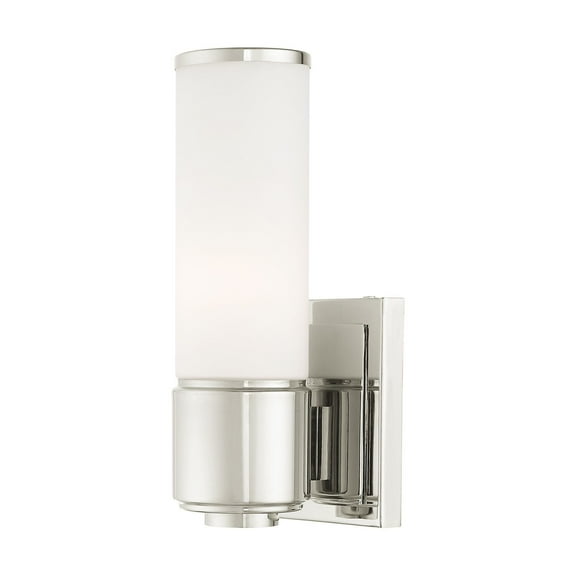 Weston 1 - Light Polished Nickel Contemporary / Modern Incandescent Steel Wall Sconce