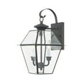 thumbnail image 1 of Livex Lighting Westover 2 Light Outdoor Wall Lantern in Charcoal, 1 of 7