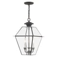 thumbnail image 1 of Livex Lighting Westover 3 Light Outdoor Chain Lantern, 1 of 9