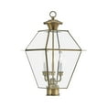 thumbnail image 1 of Livex Lighting Westover Outdoor Post Head in Antique Brass, 1 of 7
