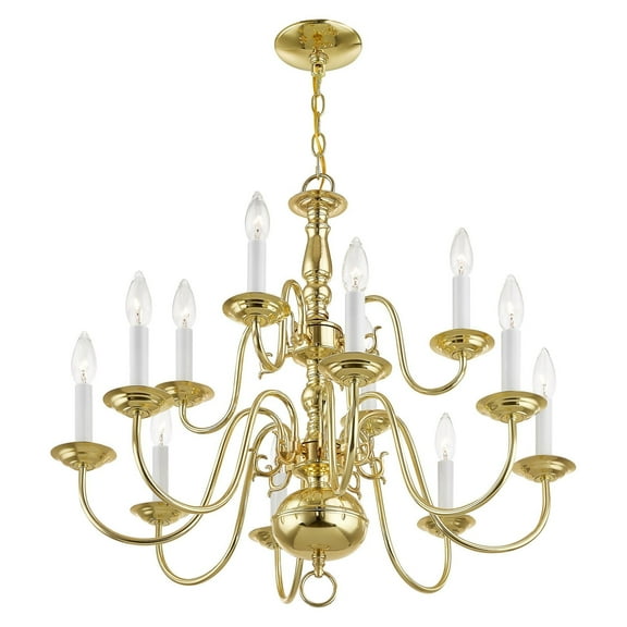 Livex Lighting - Williamsburgh - 12 Light Chandelier in Traditional Style - 26