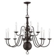 thumbnail image 1 of Livex Lighting Williamsburgh Chandelier in Bronze, 1 of 8