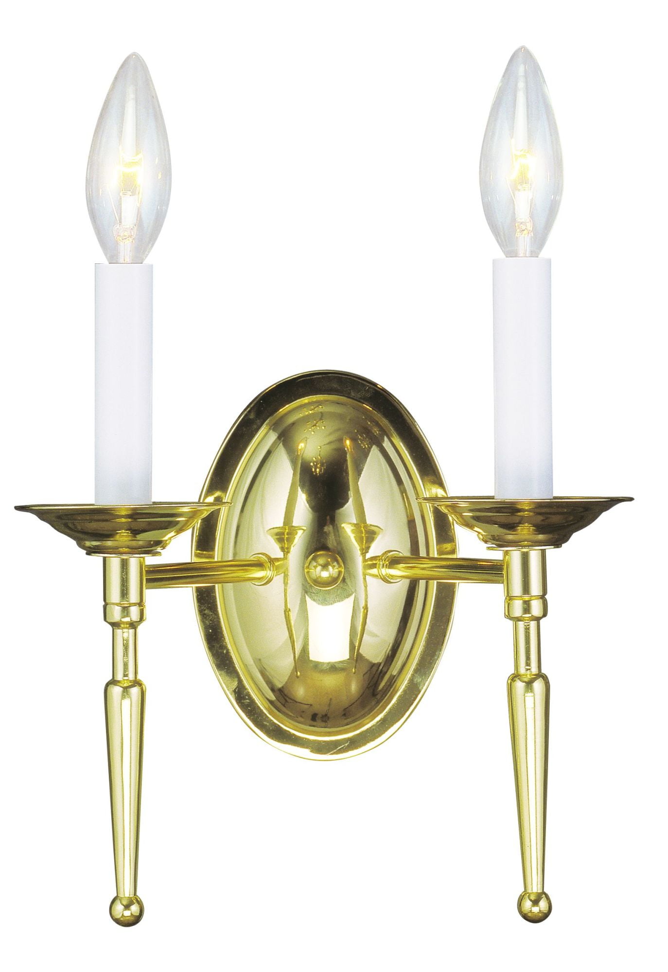 Williamsburgh Polished Brass 2-Light Wall Sconce