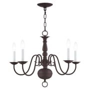 Livex Lighting Williamsburgh 5 Light Chandelier in Bronze