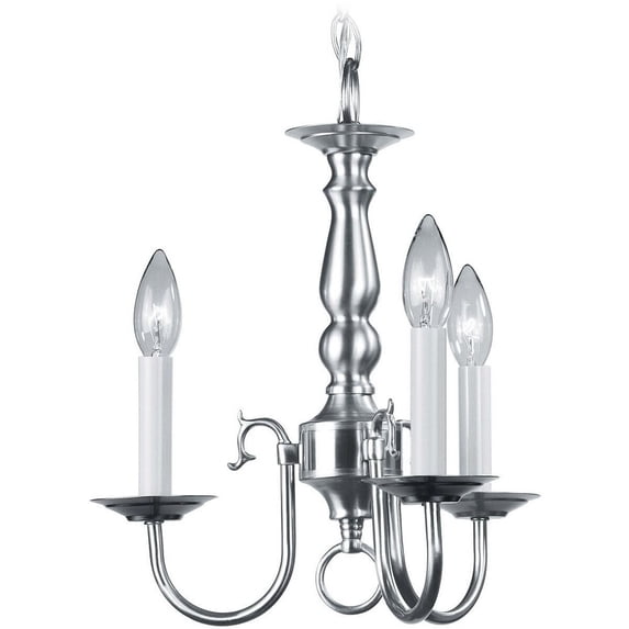 5011-01 Livex Lighting Williamsburgh - 5 Light Convertible Mini Chandelier in Traditional Style - 13 Inches wide by 11 Inches high-Antique Brass