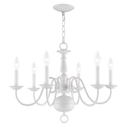 Livex Lighting Williamsburgh Chandelier in White