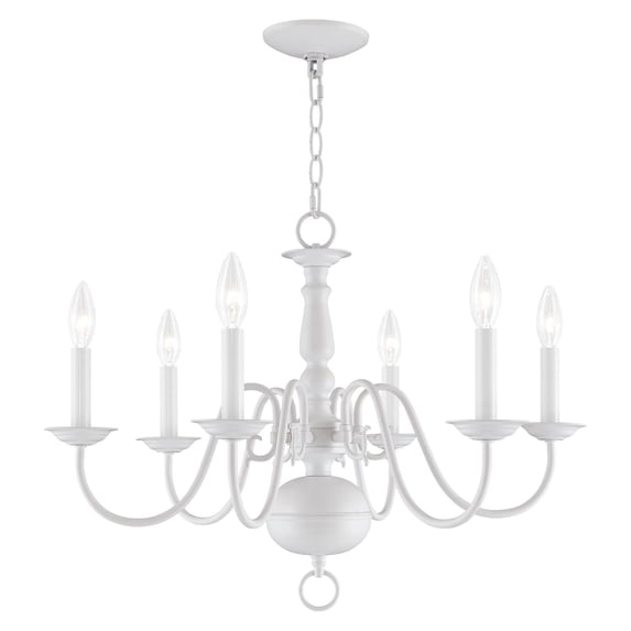 Livex Lighting Williamsburgh Chandelier in White