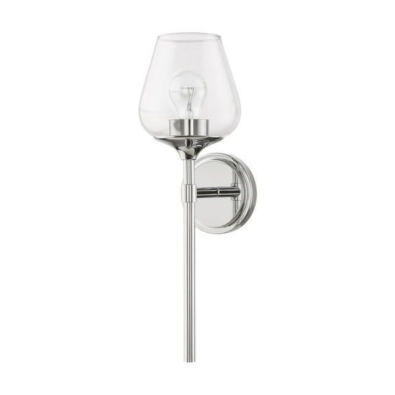 17471-05 Livex Lighting Willow - 1 Light Bath Vanity In Transitional Style-18 Inches Tall and 5.75 Inches Wide-Polished Chrome Finish