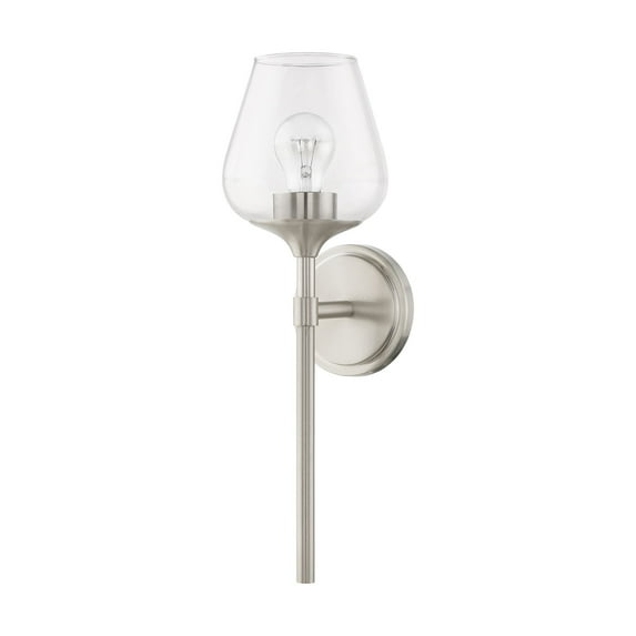 17471-91 Livex Lighting Willow - 1 Light Bath Vanity In Transitional Style-18 Inches Tall and 5.75 Inches Wide-Brushed Nickel Finish