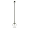 thumbnail image 1 of 46721-91 Livex Lighting Willow - 1 Light Pendant In Transitional Style-16.5 Inches Tall and 5.75 Inches Wide-Brushed Nickel Finish    -Traditional, 1 of 11