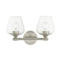 17472-91 Livex Lighting Willow - 2 Light Bath Vanity In Transitional Style-9.5 Inches Tall and 15 Inches Wide-Brushed Nickel Finish