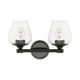 thumbnail image 1 of 17472-46 Livex Lighting Willow - 2 Light Bath Vanity In Transitional Style-9.5 Inches Tall and 15 Inches Wide-Black Chrome Finish, 1 of 12