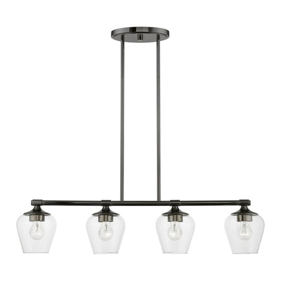 Livex Lighting - Willow - 4 Light Linear Chandelier In Transitional Style-14.75