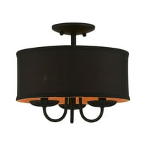 Livex Lighting - Winchester - 3 Light Semi-Flush Mount In Transitional Style-11