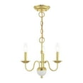 thumbnail image 1 of Livex Lighting - Windsor - 3 Light Mini Chandelier in Traditional Style - 14, 1 of 5