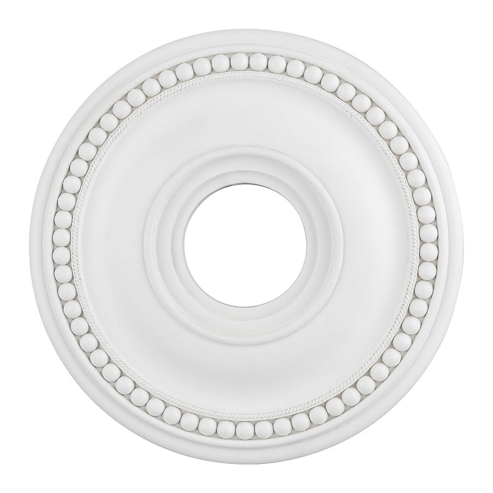 White Ornate Polyurethane Foam Ceiling Medallion, 16-Inch