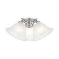 thumbnail image 1 of Livex Lighting Wynnewood 3-Light Contemporary Metal Flush Mount in Satin Nickel, 1 of 11