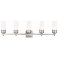 thumbnail image 1 of Livex Westfield Brushed Nickel 5 L Bath Vanity Lighting Fixture Sale 47185-91, 1 of 2