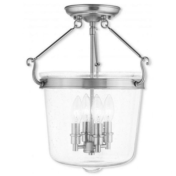 Livex Winchester Ceiling Mount in Brushed Nickel