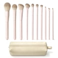 thumbnail image 1 of Livhil 10 Pcs Pink Makeup Brushes Set, Soft Makeup Brushes with Pouch, Eyeshadow Brushes Easy-taken Full Face Cosmetic Brushes for Beginners, 1 of 8