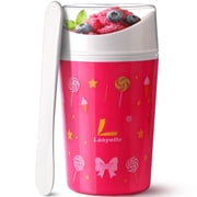 Livhil Slushy Cup, Quick Frozen Slushie Cup Maker, Magic Squeeze Cup Turn Any Drink into Slushy, DIY Smoothie Cup Pink
