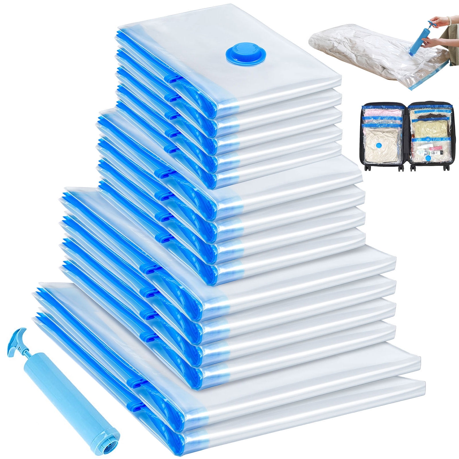 Vacuum Storage Bags (6 Jumbo Pack) Space Saver Bags With 1