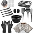 thumbnail image 1 of Livhil 16 Pieces Hair Dye Bowl and Brush Kit, Reusable Hair Dye Tools for Salon Home, DIY Hair Dye Kit with Gloves (Black), 1 of 7