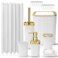 thumbnail image 1 of Livhil 19 Pcs White Bathroom Accessories Sets with Shower Curtain,  Specially Designed for Small Spaces, 1 of 7
