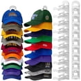 thumbnail image 1 of Livhil 2 Pack Hat Rack for Baseball Caps, Adhesive Hat Holder for Wall, Baseball Hat Storage Hold Up to 20 Hats(B-White), 1 of 8