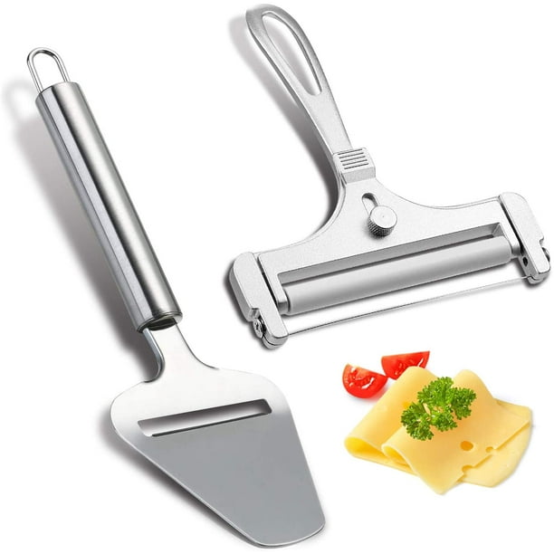Livhil 2 Pieces Stainless Steel Wire Cheese Slicer with Cheese Plane