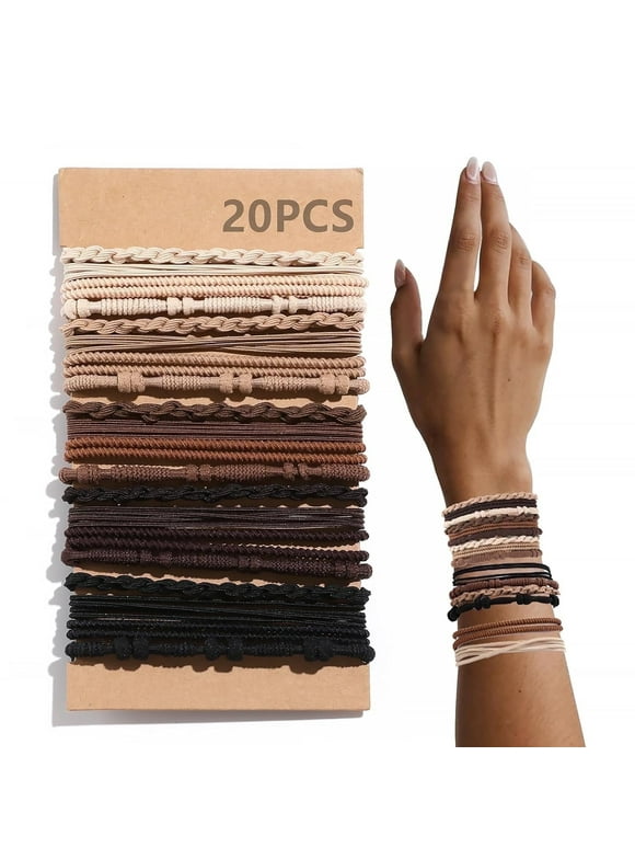 20pcs Hair Ties for Thick Hair, Ponytail Holders, Elastic Hair Rubber Bands, Scrunchies for Hair, Hair Accessories