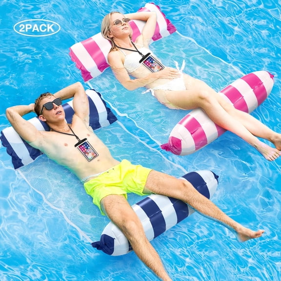 Livhil 2Pcs Pool Float Hammock,Pool Float Loungers,Water Hammock Lounger, Swimming Pool Floats for Adults
