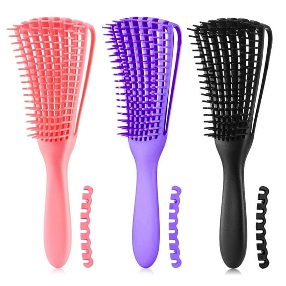 Livhil 3 Pack Hair Detangler Brush for Afro America, Detangling Brush for Natural Hair, Detangle Brush