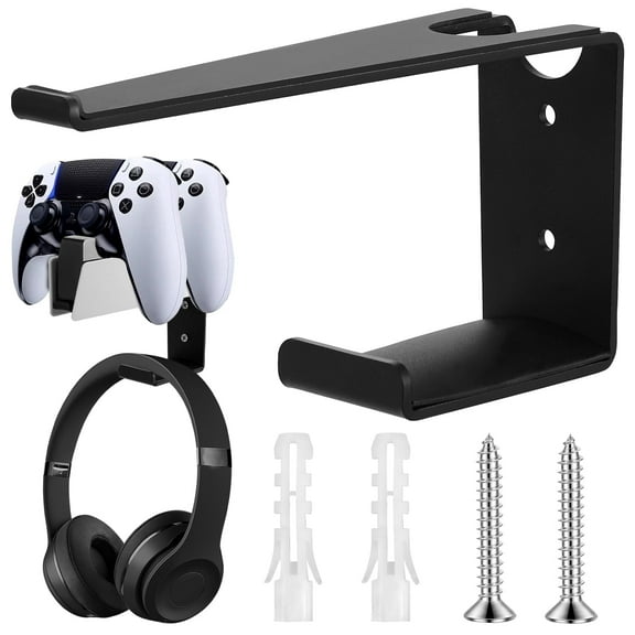 Livhil Headsets Holder for PS5, Game Controller Wall Hanger with Non-Slip Pads, 1 Piece