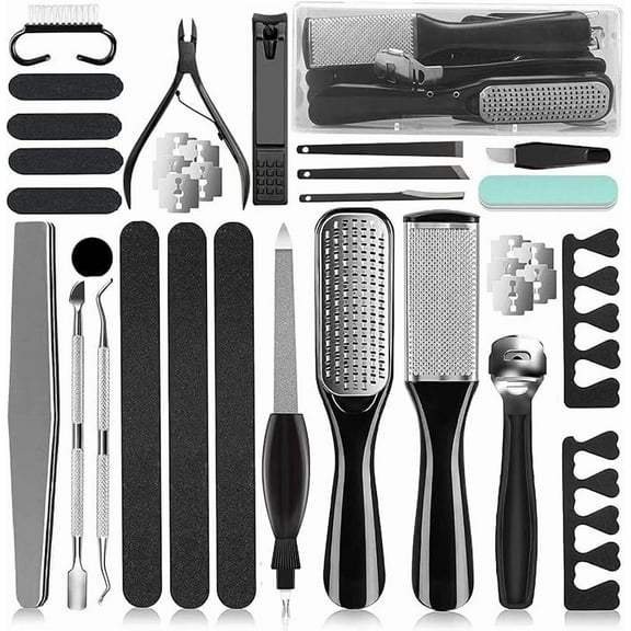 Livhil 36 in 1 Professional Pedicure Kit, Stainless Steel Pedicure Tools for Feet, Foot Care Kit for Women and Men