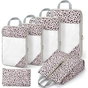 Livhil 6 Set Compression Packing Cubes for Suitcases, Travel Accessories, Suitcase Organizer, Packing Cubes for Travel Luggage Organizer Women Men