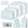 thumbnail image 1 of Livhil 8Pcs Packing Cubes for Luggage, Packing Cubes for Travel Luggage Packing Organizers ( Blue flower), 1 of 7