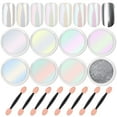 thumbnail image 1 of Livhil 8pcs Chrome Nail Powder, Mirror Effect Dip Powder Nail Kit, Chrome Powder with High Light Shine for Home DIY and Salon, 1 of 8