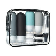 Livhil 16 Pcs Travel Bottles for Toiletries, Leak Proof Refillable Travel Containers, Travel Essentials Silicone Toiletry Bottles (Grey)